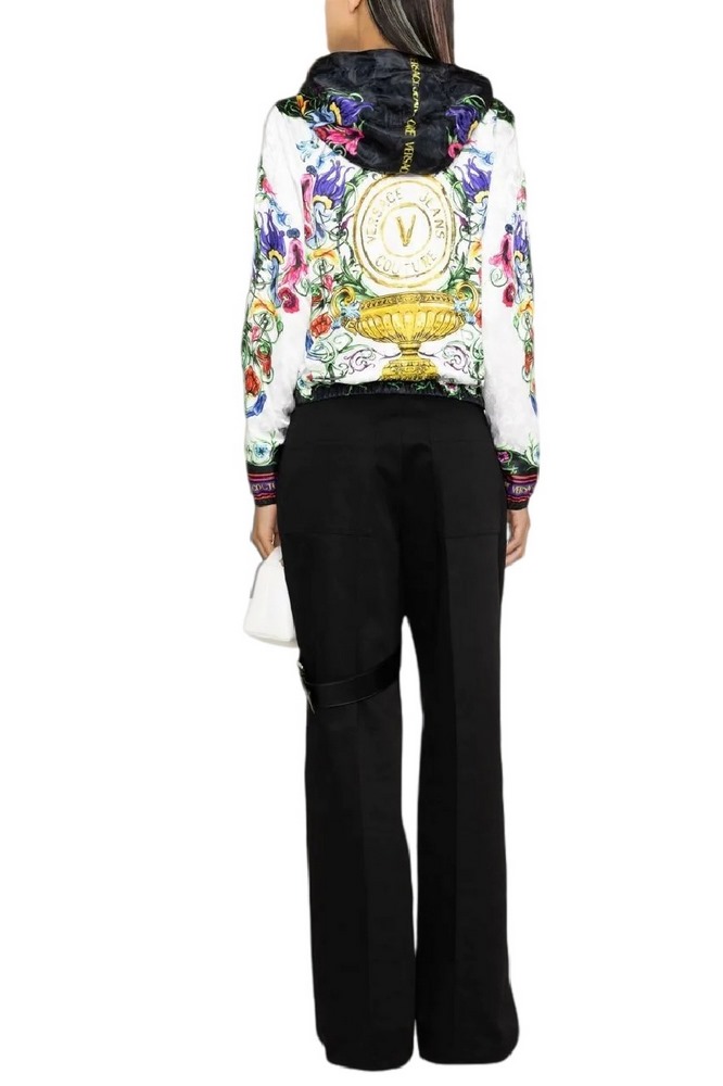 VERSACE JEANS COUTURE GARDEN JACQ PANEL GARDEN V-EMBLEM ΜΠΟΥΦΑΝ ΓΥΝΑΙΚΕΙΟ WHITE