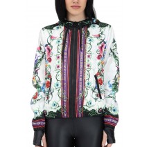 VERSACE JEANS COUTURE GARDEN JACQ PANEL GARDEN V-EMBLEM ΜΠΟΥΦΑΝ ΓΥΝΑΙΚΕΙΟ WHITE