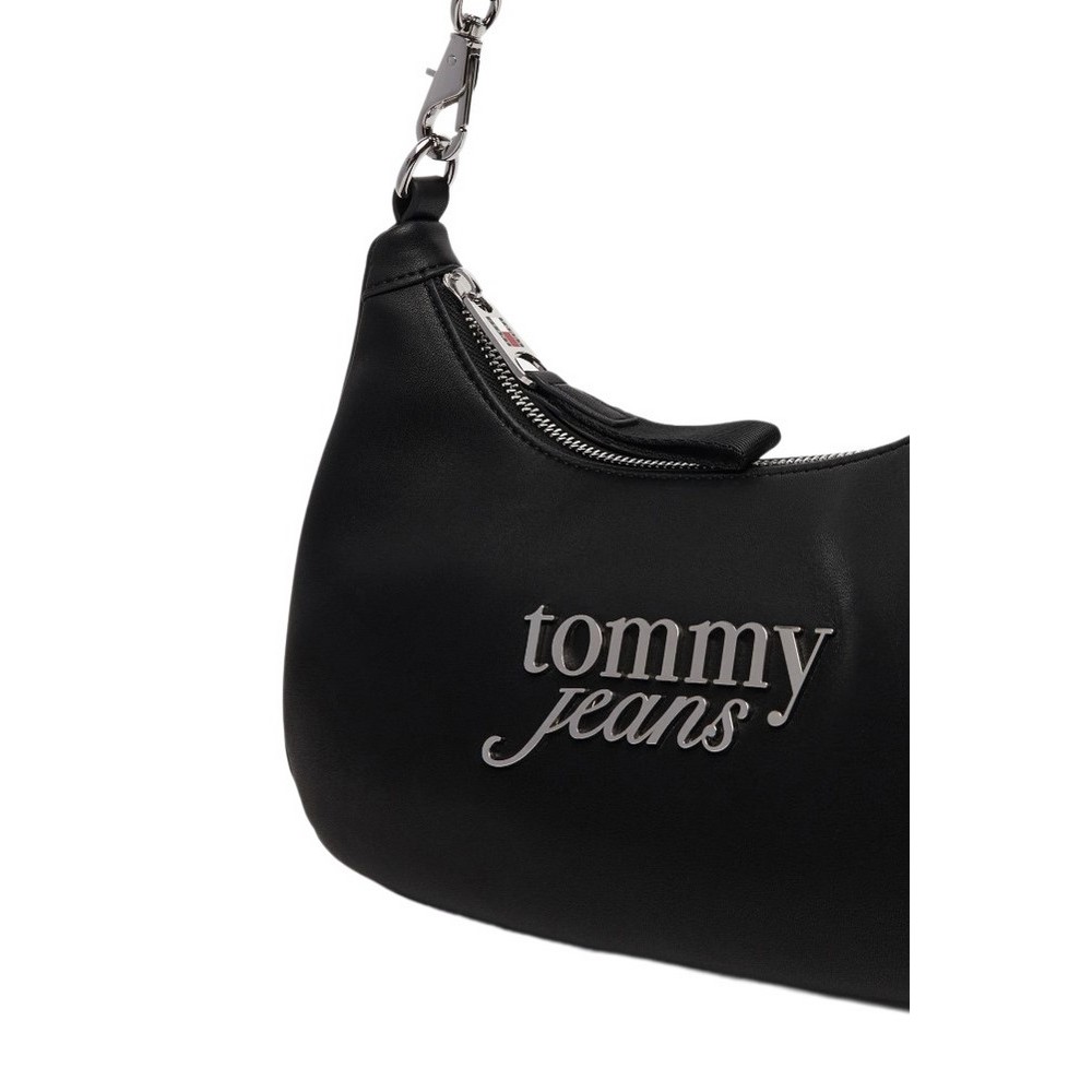TOMMY JEANS BOLD SCRIPT SHOULDER BAG ΤΣΑΝΤΑ ΓΥΝΑΙΚΕΙΑ BLACK