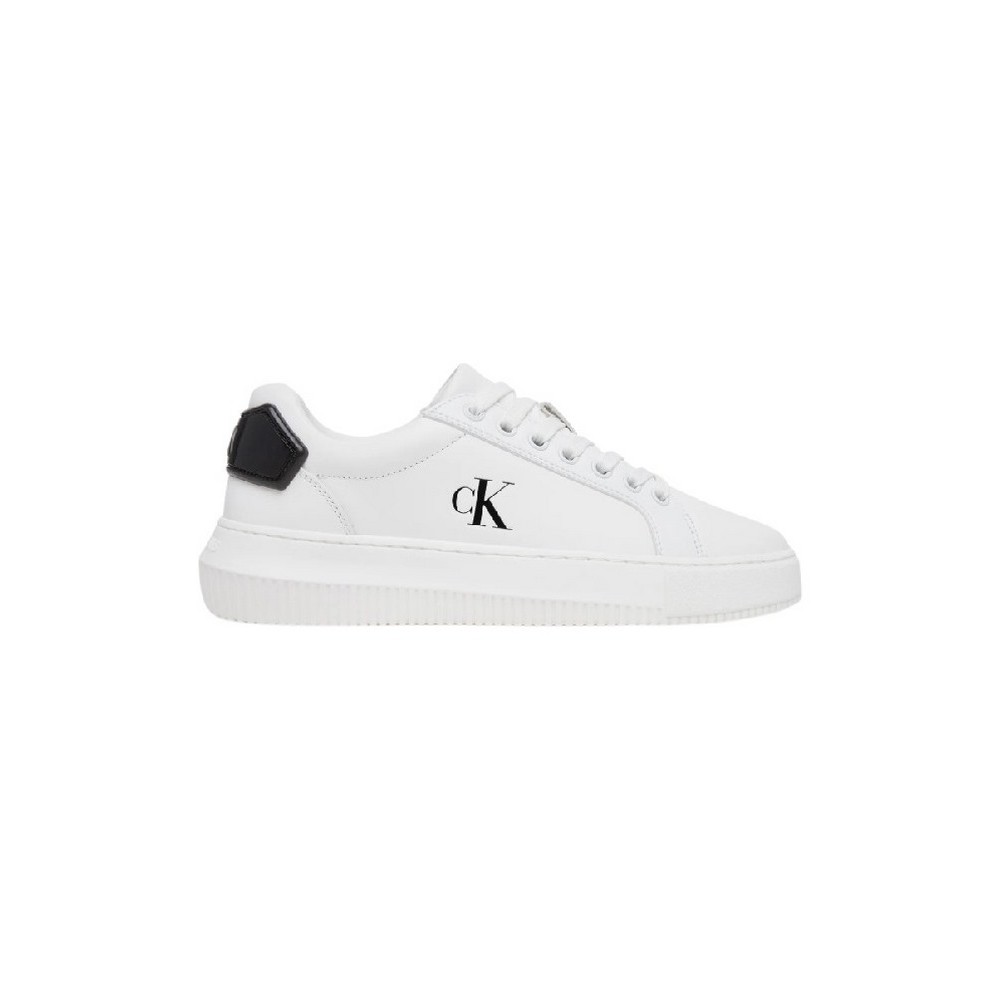 CALVIN KLEIN JEANS CHUNKY CUPSOLE RU PATCH LTH WN ΠΑΠΟΥΤΣΙ ΓΥΝΑΙΚΕΙΟ WHITE/BLACK