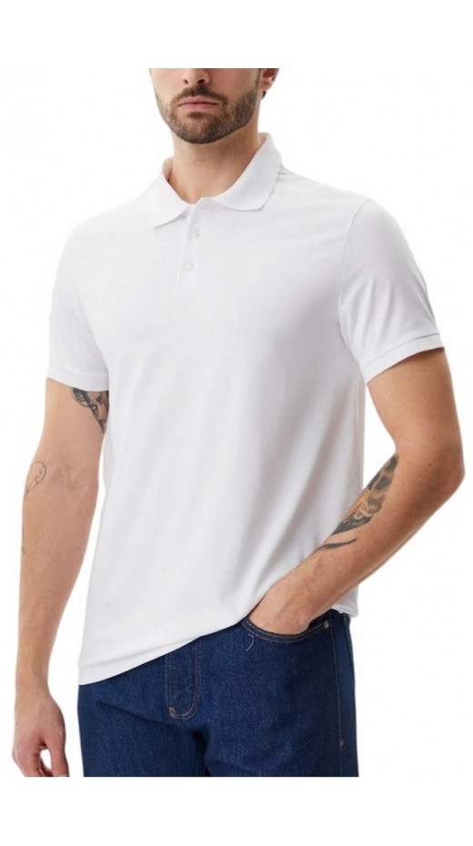 CALVIN KLEIN JEANS SS SMOOTH COTTON SOLID POLO T-SHIRT ΜΠΛΟΥΖΑ ΑΝΔΡΙΚΗ WHITE