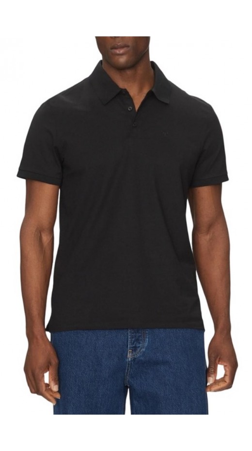 CALVIN KLEIN JEANS SS SMOOTH COTTON SOLID POLO T-SHIRT ΜΠΛΟΥΖΑ ΑΝΔΡΙΚΗ BLACK