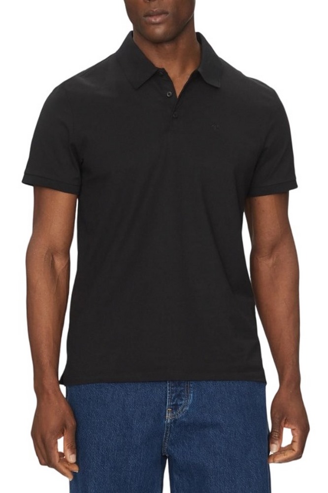 CALVIN KLEIN JEANS SS SMOOTH COTTON SOLID POLO T-SHIRT ΜΠΛΟΥΖΑ ΑΝΔΡΙΚΗ BLACK
