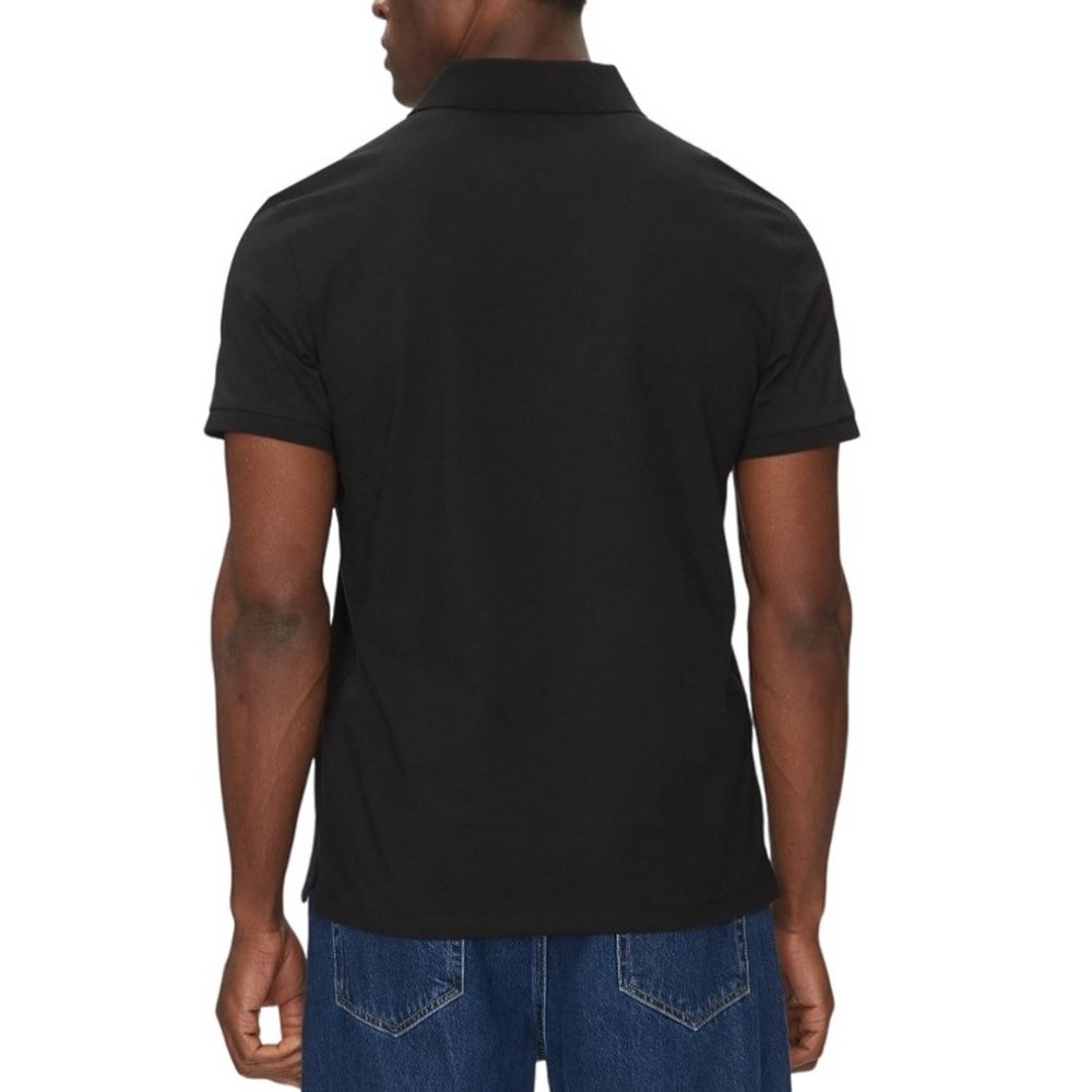 CALVIN KLEIN JEANS SS SMOOTH COTTON SOLID POLO T-SHIRT ΜΠΛΟΥΖΑ ΑΝΔΡΙΚΗ BLACK