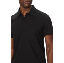 CALVIN KLEIN JEANS SS SMOOTH COTTON SOLID POLO T-SHIRT ΜΠΛΟΥΖΑ ΑΝΔΡΙΚΗ BLACK