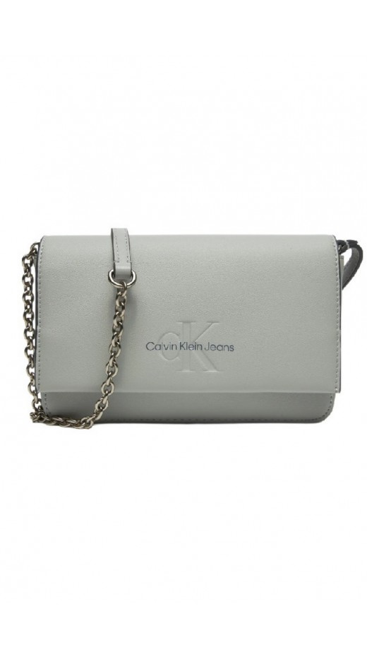 CALVIN KLEIN JEANS SCULPTED EW FLAP PHONE CB MONO ΤΣΑΝΤΑ ΓΥΝΑΙΚΕΙΑ GREY