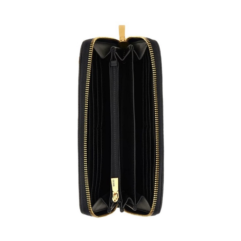 GUESS DIDI SLG LARGE ZIP AROUND ΑΞΕΣΟΥΑΡ  ΠΟΡΤΟΦΟΛΙ ΓΥΝΑΙΚΕΙΟ BLACK