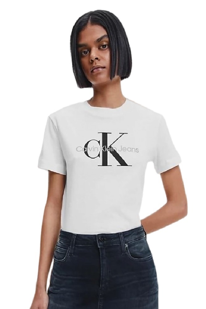 CALVIN KLEIN JEANS CORE MONOGRAM REGULAR T-SHIRT ΓΥΝΑΙΚΕΙΟ WHITE