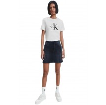 CALVIN KLEIN JEANS CORE MONOGRAM REGULAR T-SHIRT ΓΥΝΑΙΚΕΙΟ WHITE