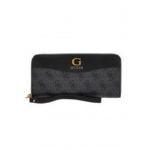 GUESS NELL LOGO SLG LARGE ZIP AROUND ΑΞΕΣΟΥΑΡ ΠΟΡΤΟΦΟΛΙ ΓΥΝΑΙΚΕΙΟ BLACK