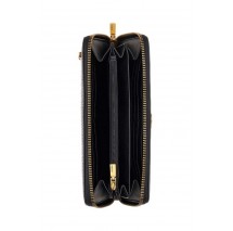 GUESS NELL LOGO SLG LARGE ZIP AROUND ΑΞΕΣΟΥΑΡ ΠΟΡΤΟΦΟΛΙ ΓΥΝΑΙΚΕΙΟ BLACK