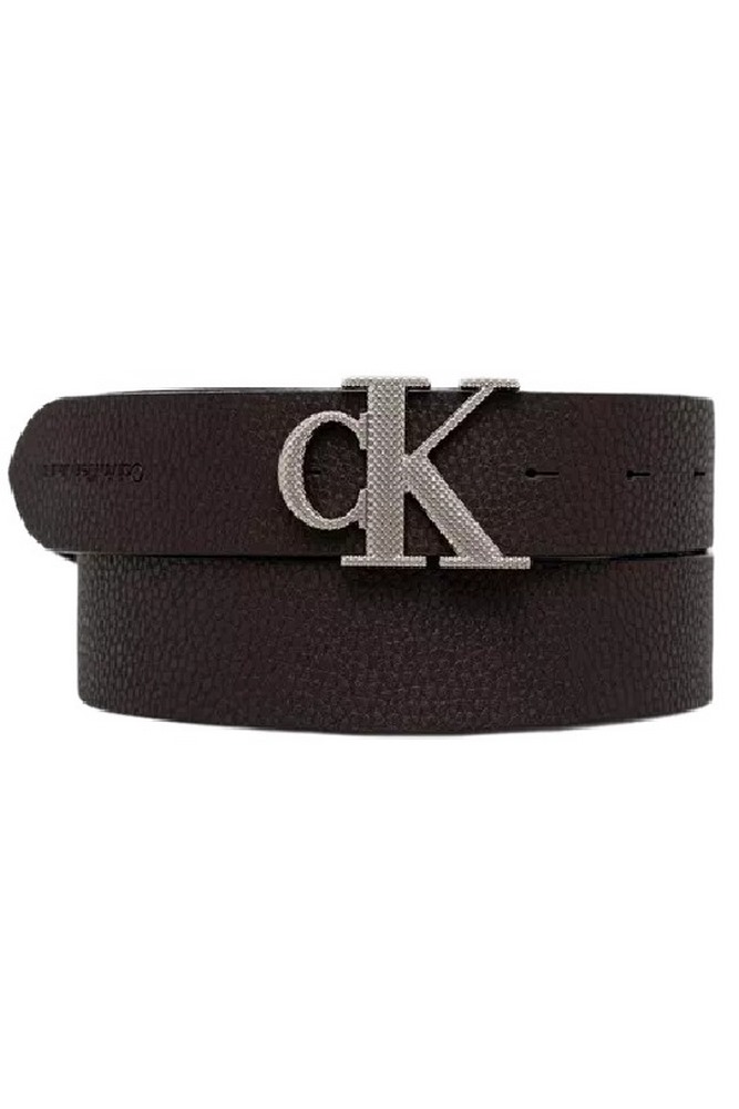CALVIN KLEIN JEANS ROUND MONO PLAQUE REV BELT 35MM ΖΩΝΗ ΑΝΔΡΙΚΗ BLACK/BROWN