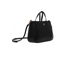 TOMMY HILFIGER  GLAM SATCHEL ΤΣΑΝΤΑ ΓΥΝΑΙΚΕΙΑ BLACK