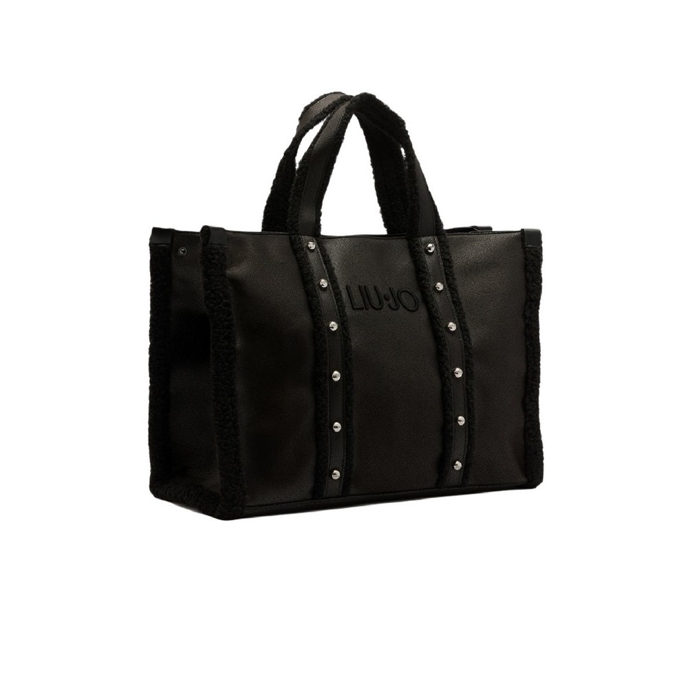 LIU JO SOFT L TOTE 2F5027E0021 ΤΣΑΝΤΑ ΓΥΝΑΙΚΕΙΑ BLACK