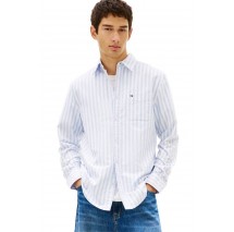 TOMMY JEANS REG STRIPE OXFORD SHIRT EXT ΠΟΥΚΑΜΙΣΟ ΑΝΔΡΙΚΟ CIEL