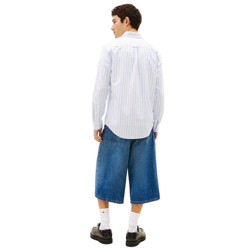 TOMMY JEANS REG STRIPE OXFORD SHIRT EXT ΠΟΥΚΑΜΙΣΟ ΑΝΔΡΙΚΟ CIEL