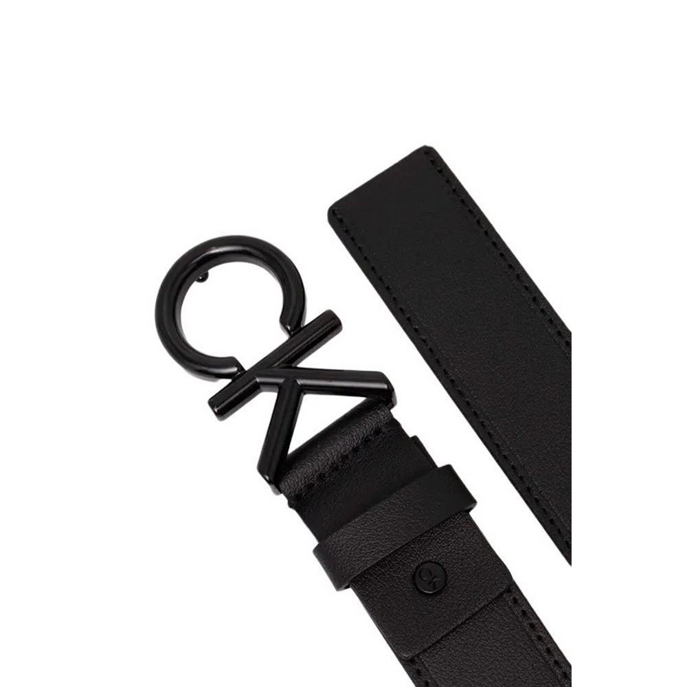 CALVIN KLEIN JEANS ADJ CK METAL BOMBE BLACK 35MM ΖΩΝΗ ΑΝΔΡΙΚΗ BLACK