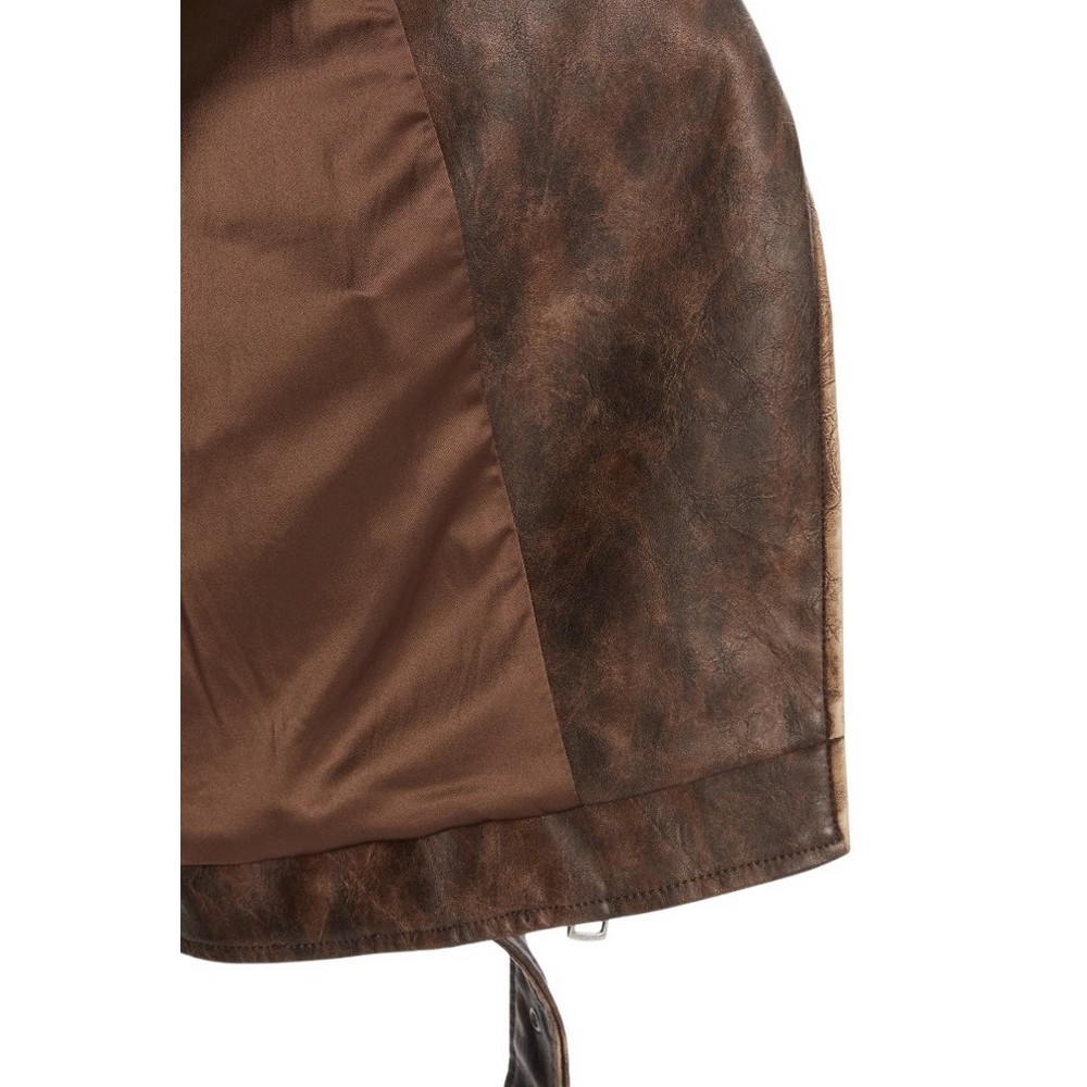 GUESS CHARLENE OVERSIZE BIKER ΜΠΟΥΦΑΝ ΓΥΝΑΙΚΕΙΟ BROWN