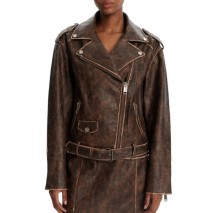 GUESS CHARLENE OVERSIZE BIKER ΜΠΟΥΦΑΝ ΓΥΝΑΙΚΕΙΟ BROWN