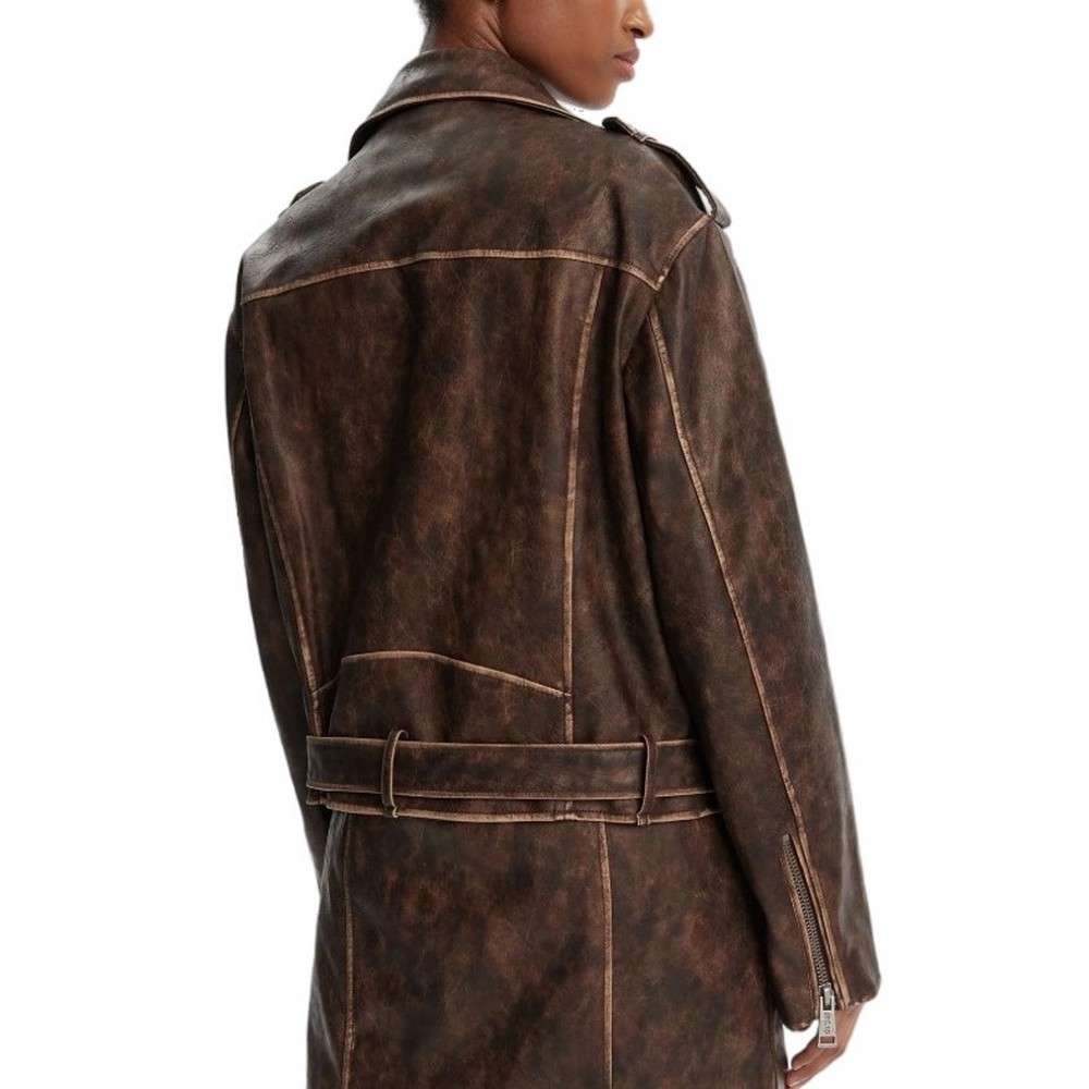 GUESS CHARLENE OVERSIZE BIKER ΜΠΟΥΦΑΝ ΓΥΝΑΙΚΕΙΟ BROWN
