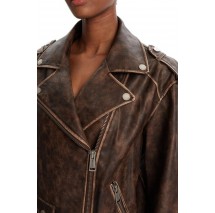 GUESS CHARLENE OVERSIZE BIKER ΜΠΟΥΦΑΝ ΓΥΝΑΙΚΕΙΟ BROWN