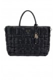 GUESS MARION SATCHEL ΤΣΑΝΤΑ ΓΥΝΑΙΚΕΙΑ BLACK