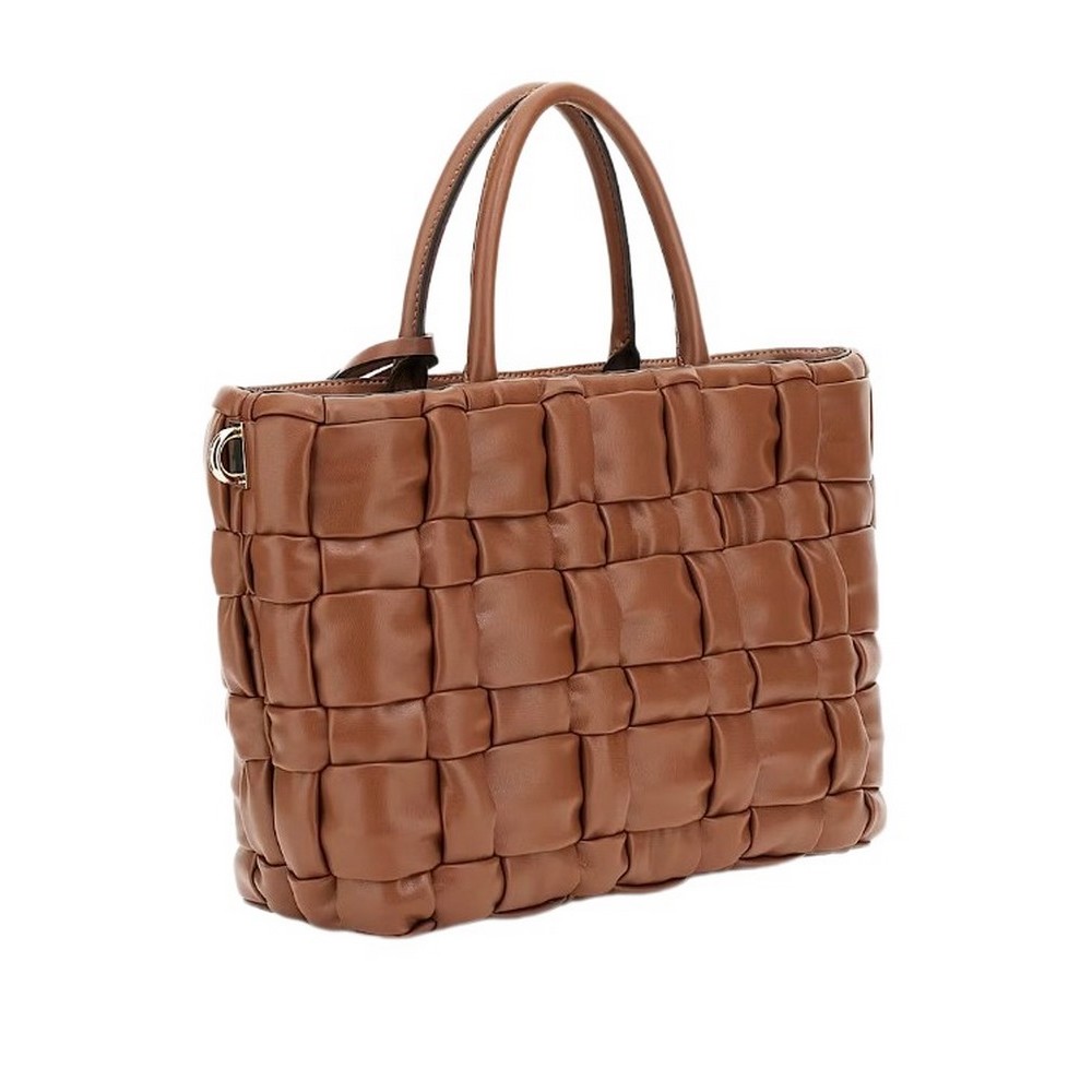 GUESS MARION SATCHEL ΤΣΑΝΤΑ ΓΥΝΑΙΚΕΙΑ COGNAC