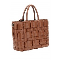 GUESS MARION SATCHEL ΤΣΑΝΤΑ ΓΥΝΑΙΚΕΙΑ COGNAC