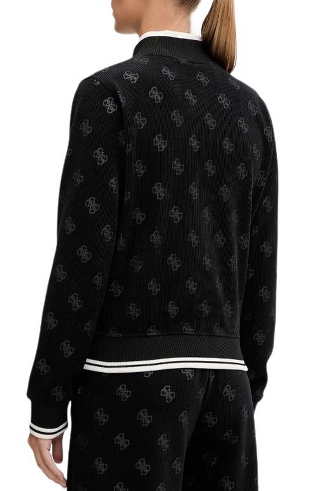 GUESS PAULINA FULL ZIP SWEATSHIRT ΖΑΚΕΤΑ ΦΟΥΤΕΡ ΓΥΝΑΙΚΕΙΑ BLACK