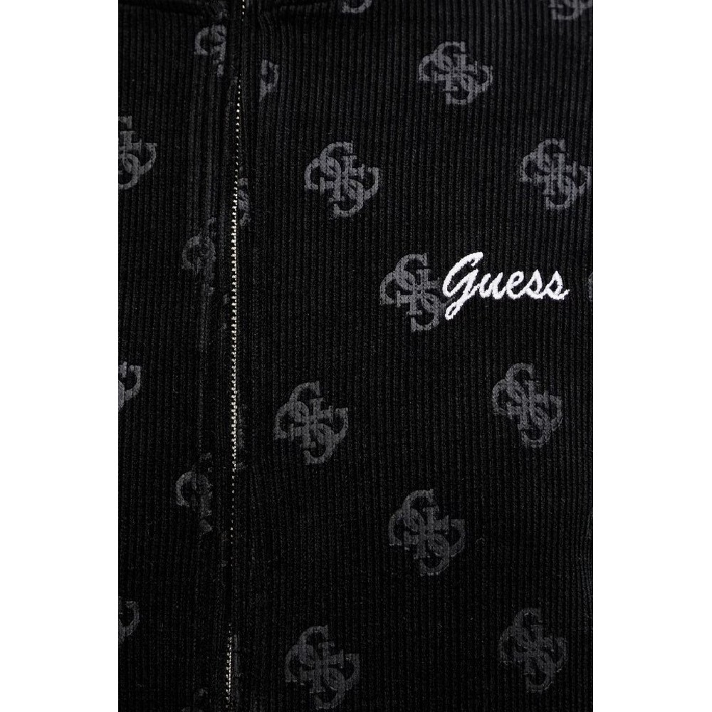 GUESS PAULINA FULL ZIP SWEATSHIRT ΖΑΚΕΤΑ ΦΟΥΤΕΡ ΓΥΝΑΙΚΕΙΑ BLACK