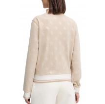 GUESS PAULINA FULL ZIP SWEATSHIRT ΖΑΚΕΤΑ ΦΟΥΤΕΡ ΓΥΝΑΙΚΕΙΑ BEIGE