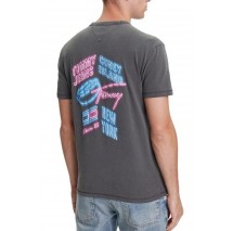 TOMMY JEANS REG NOVELTY FAIR TEE EXT T-SHIRT ΜΠΛΟΥΖΑ ΑΝΔΡΙΚΗ BLACK/PINK