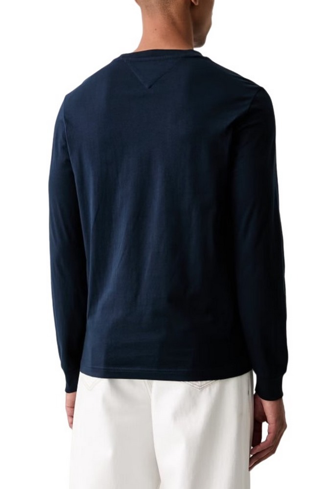 TOMMY JEANS SLIM SIGNATURE CHEST T-SHIRT ΜΠΛΟΥΖΑ ΜΑΚΡΥΜΑΝΙΚΗ ΑΝΔΡΙΚΗ NAVY