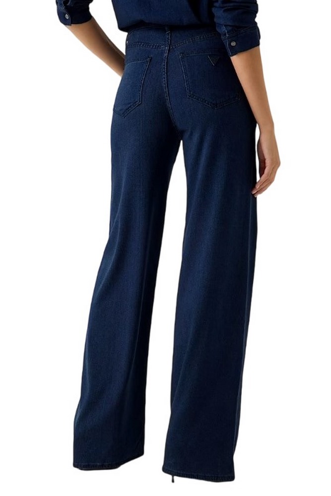 GUESS BLOSSOM WIDE LEG ΤΖΙΝ ΠΑΝΤΕΛΟΝΙ ΓΥΝΑΙΚΕΙΟ DARK NAVY