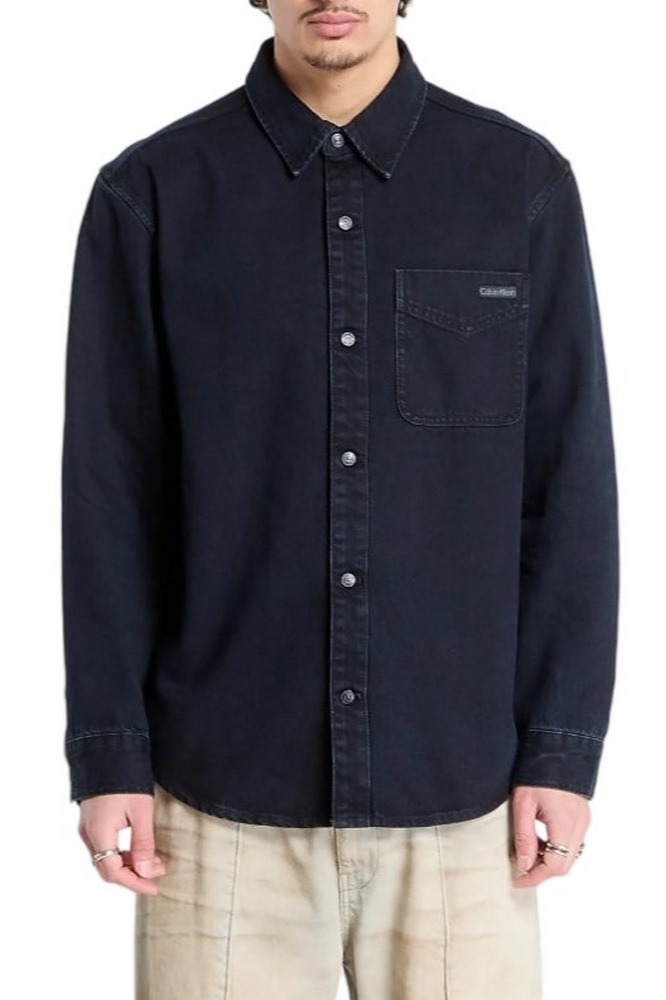 CALVIN KLEIN JEANS BLUE BLACK STONE 90S OVERSHIRT ΠΟΥΚΑΜΙΣΟ ΑΝΔΡΙΚΟ BLUE/BLACK