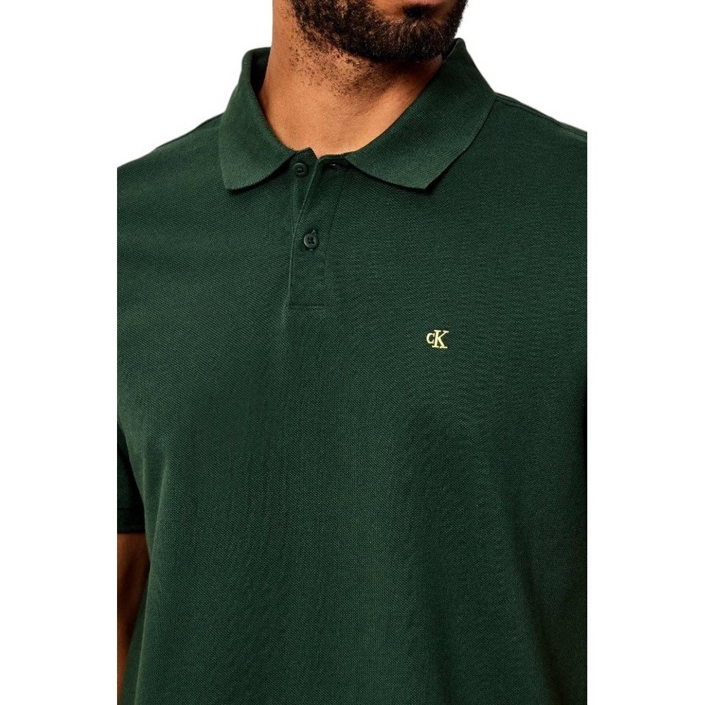 CALVIN KLEIN JEANS CASUAL PIQUE CLASSIC POLO T-SHIRT ΜΠΛΟΥΖΑ ΑΝΔΡΙΚΗ MINT