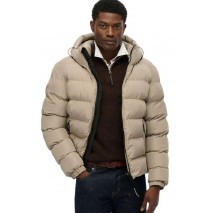 SUPERDRY D1 SDSW HOODED SPORTS PUFFER JACKET ΜΠΟΥΦΑΝ ΑΝΔΡΙΚΟ BEIGE
