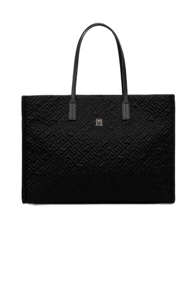 TOMMY HILFIGER CITY TOTE MONO NYLON ΤΣΑΝΤΑ ΓΥΝΑΙΚΕΙΑ BLACK