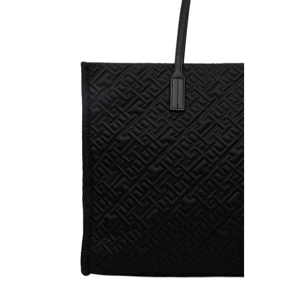 TOMMY HILFIGER CITY TOTE MONO NYLON ΤΣΑΝΤΑ ΓΥΝΑΙΚΕΙΑ BLACK