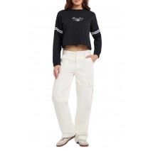 GUESS JEANS LS RIB CN SWEATSHIRT ΦΟΥΤΕΡ ΜΠΛΟΥΖΑ ΓΥΝΑΙΚΕΙΑ BLACK