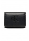 CALVIN KLEIN RAISED CK MEDIUM BIFOLD ΠΟΡΤΟΦΟΛΙ ΓΥΝΑΙΚΕΙΟ BLACK