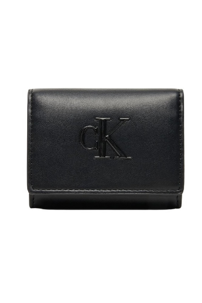 CALVIN KLEIN RAISED CK MEDIUM BIFOLD ΠΟΡΤΟΦΟΛΙ ΓΥΝΑΙΚΕΙΟ BLACK