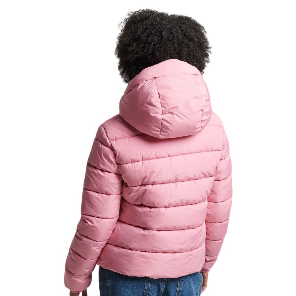 SUPERDRY ΜΠΟΥΦΑΝ HOODED SPIRIT SPORTS PUFFER ΓΥΝΑΙΚΕΙΟ ROSE