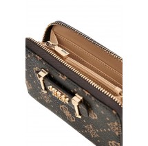 GUESS SILIA SLG MEDIUM ZIP AROUND ΠΟΡΤΟΦΟΛΙ ΓΥΝΑΙΚΕΙΟ BROWN