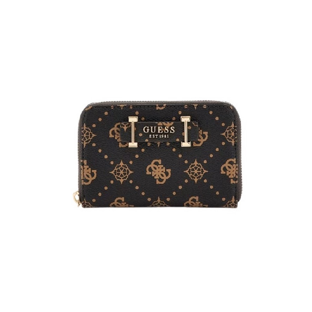 GUESS SILIA SLG MEDIUM ZIP AROUND ΠΟΡΤΟΦΟΛΙ ΓΥΝΑΙΚΕΙΟ BROWN