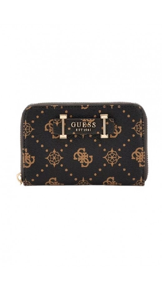 GUESS SILIA SLG MEDIUM ZIP AROUND ΠΟΡΤΟΦΟΛΙ ΓΥΝΑΙΚΕΙΟ BROWN