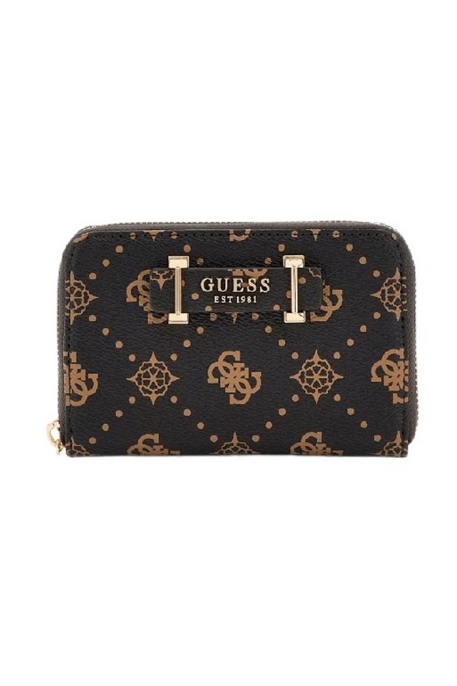 GUESS SILIA SLG MEDIUM ZIP AROUND ΠΟΡΤΟΦΟΛΙ ΓΥΝΑΙΚΕΙΟ BROWN