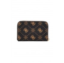 GUESS SILIA SLG MEDIUM ZIP AROUND ΠΟΡΤΟΦΟΛΙ ΓΥΝΑΙΚΕΙΟ BROWN