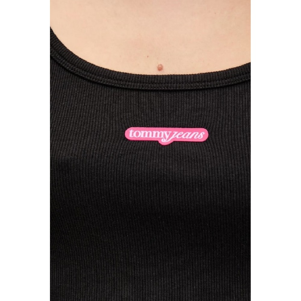 TOMMY JEANS  CRP SCRIPT LABEL TANK ΤΟΠ ΓΥΝΑΙΚΕΙΟ BLACK