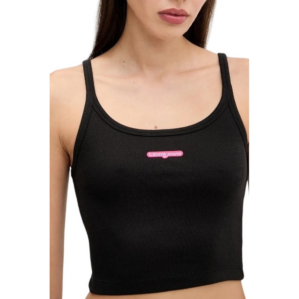 TOMMY JEANS  CRP SCRIPT LABEL TANK ΤΟΠ ΓΥΝΑΙΚΕΙΟ BLACK